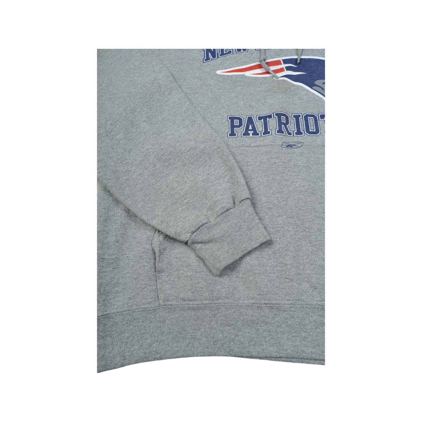 Vintage NFL New England Patriots Hoodie Grey Medium