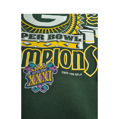 Vintage NFL Tultex Super Bowl XXXI  Green Bay Packers Sweatshirt Green Large