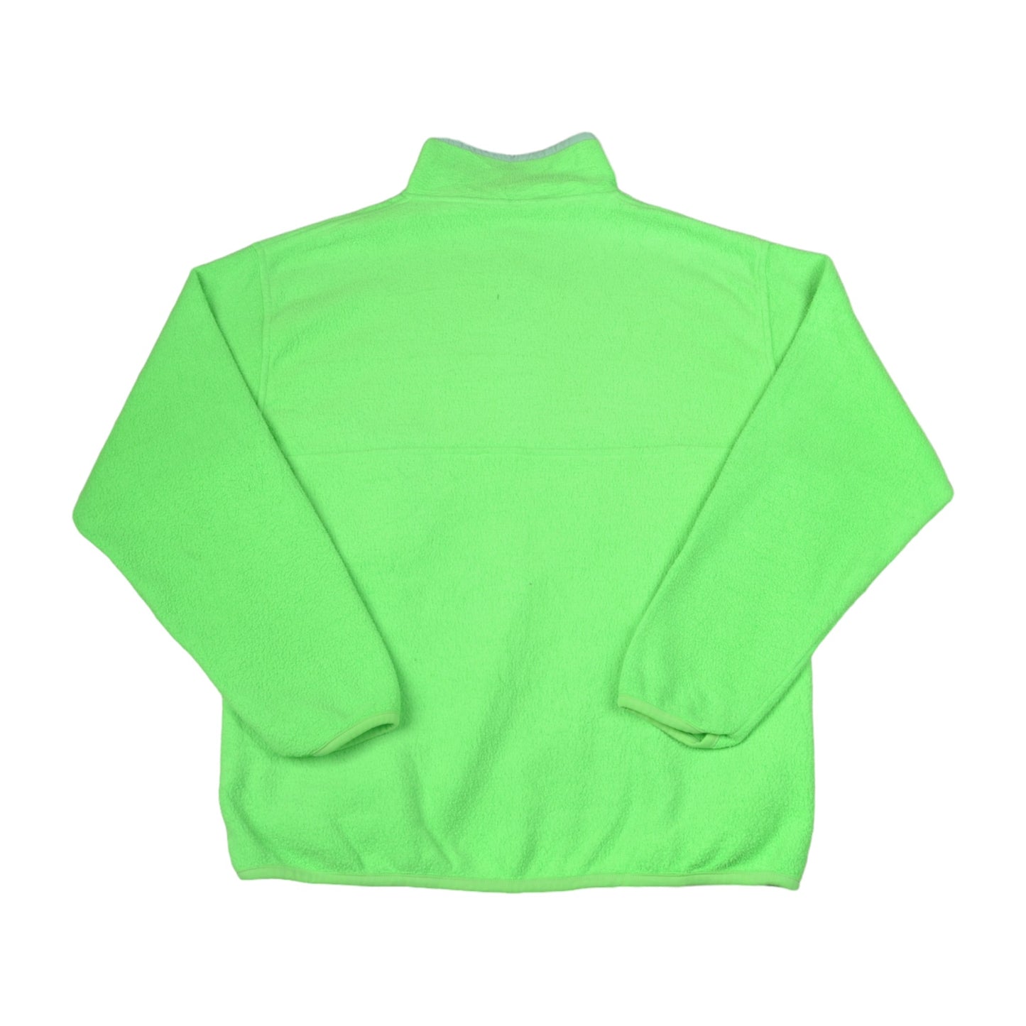 Vintage Fleece 1/4 Press Stud Block Colour Lime Green Medium