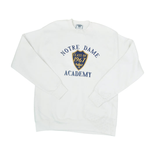 Vintage Notre Dame Class Of 1967 Sweatshirt White Large