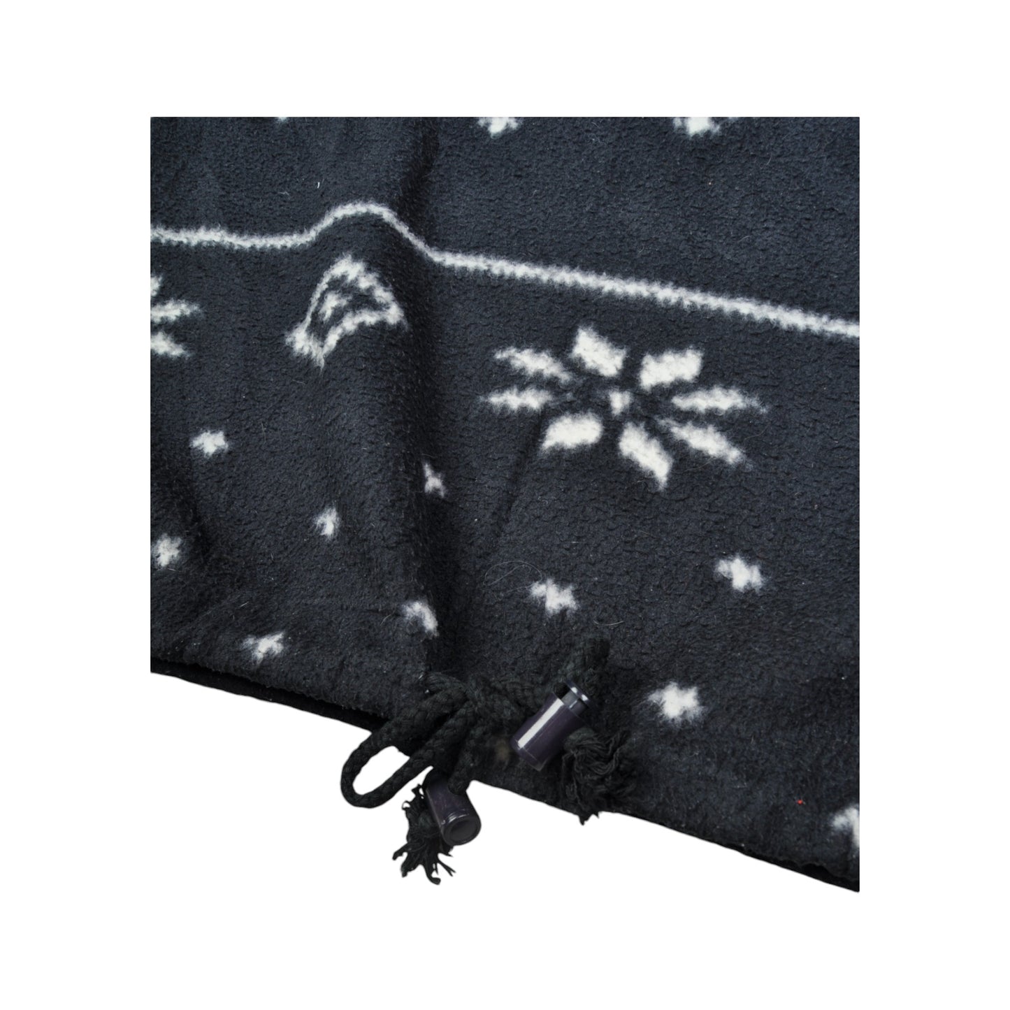 Vintage Fleece Retro Pattern Black Large