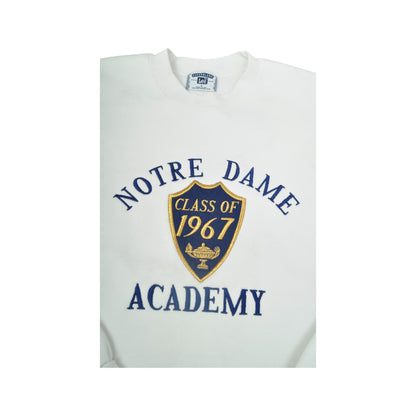 Vintage Notre Dame Class Of 1967 Sweatshirt White Large