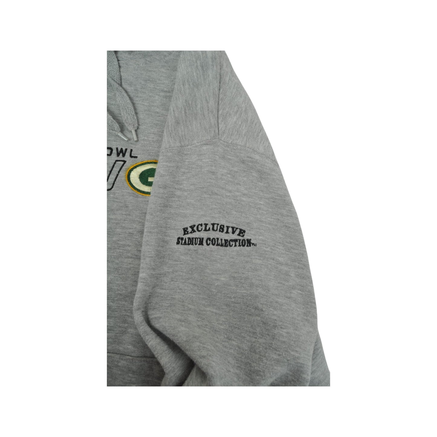 Vintage NFL Super Bowl XLV Steelers Green Bay Packers Sweatshirt Hoodie Grey Large