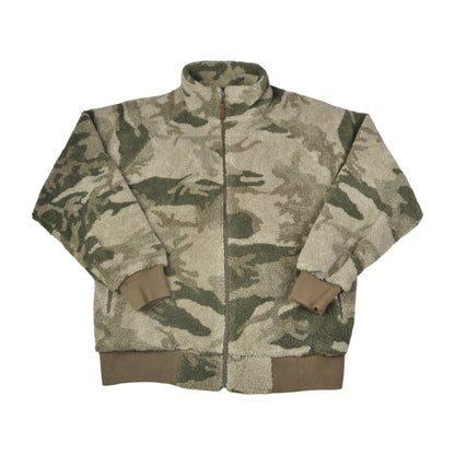 Vintage Jacke Camouflage Muster Grün XL