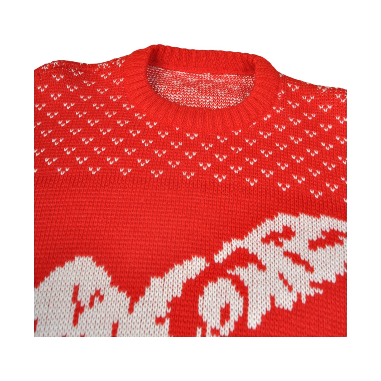 Vintage Knitwear Retro Pattern Red Ladies Medium