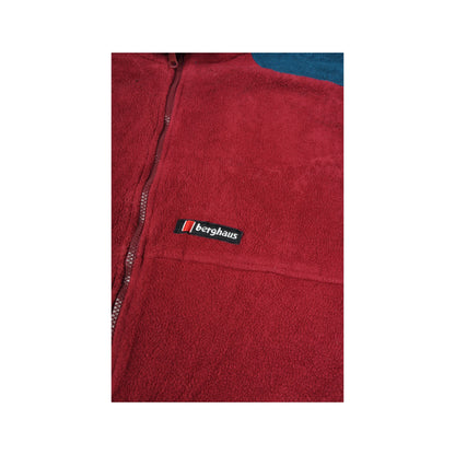 Vintage Berghaus Polartec Fleece Jacket Block Colour Red Large