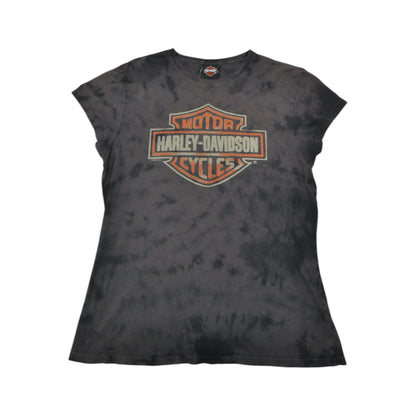 Vintage Harley-Davidson Las Vegas Nevada T-Shirt Acid Wash Grey Ladies XL