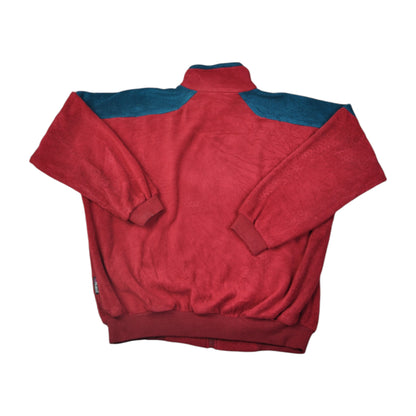 Vintage Berghaus Polartec Fleece Jacket Block Colour Red Large