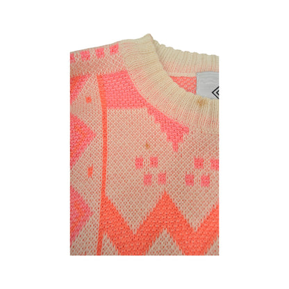 Vintage Knitwear Sweater Jumper Retro Pink Ladies Medium