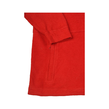 Vintage Fleece 1/4 Zip Block Colour Red Medium