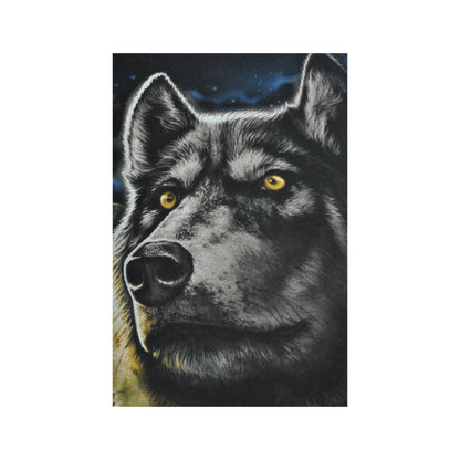 Vintage Wolf T-Shirt Black Medium