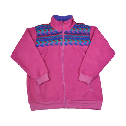 Vintage Jacket Retro Pattern Pink Small