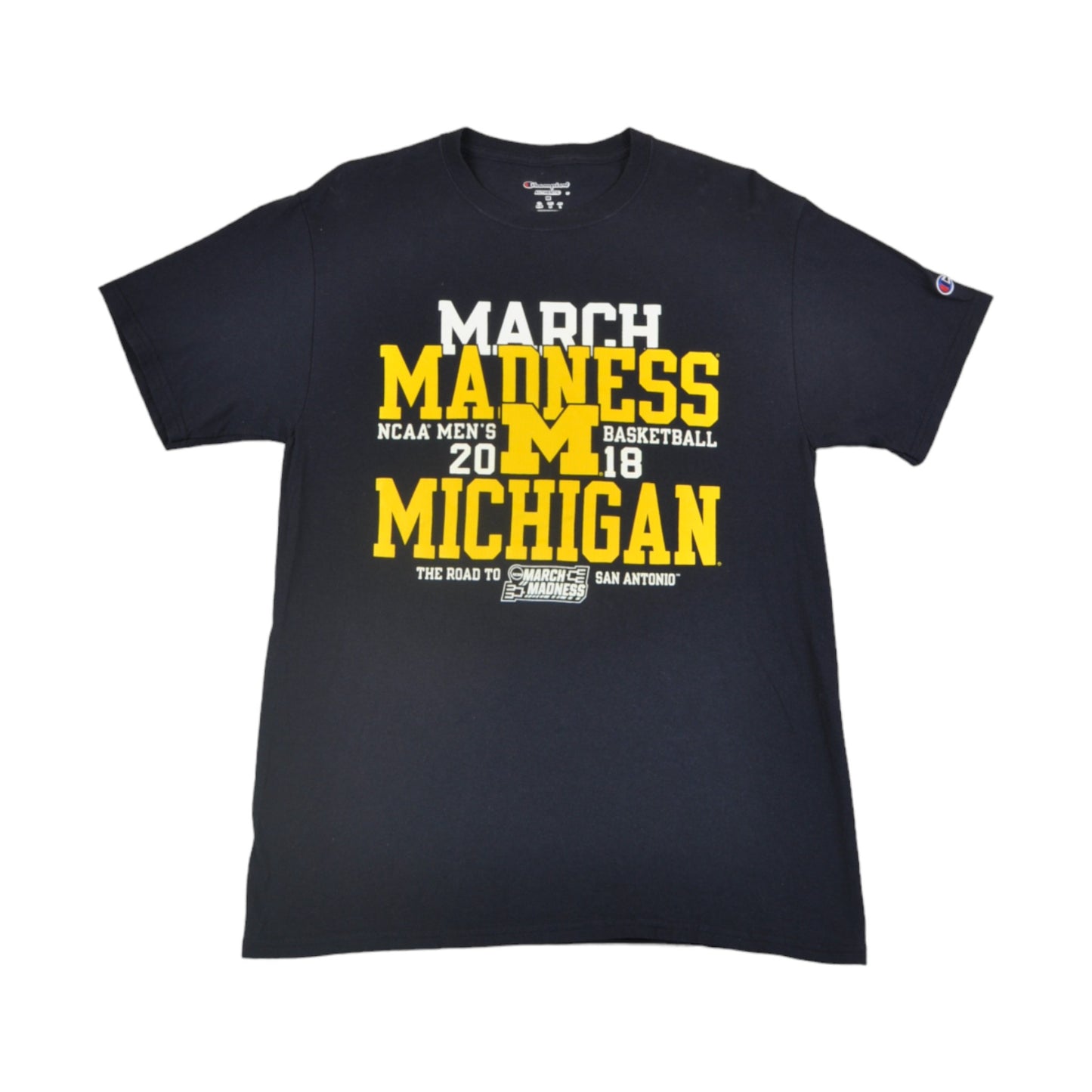 Vintage Champion Michigan Basketball T-shirt Navy Medium