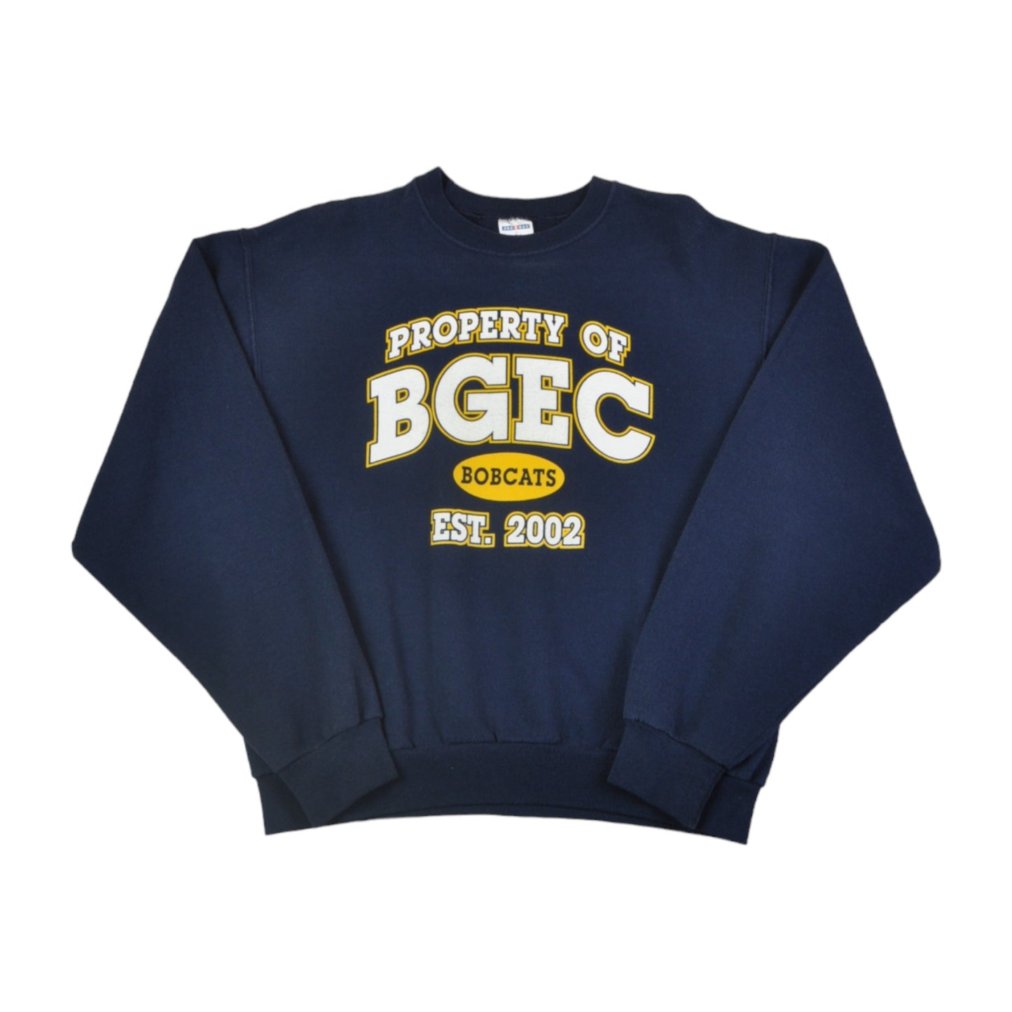 Vintage BGEC Bobcats Sweatshirt Navy Small