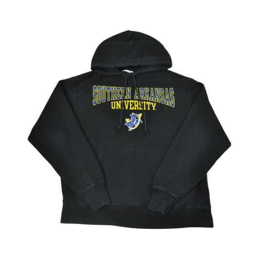 Vintage Champion Southern Arkansas University Sweatshirt Hoodie Black Large