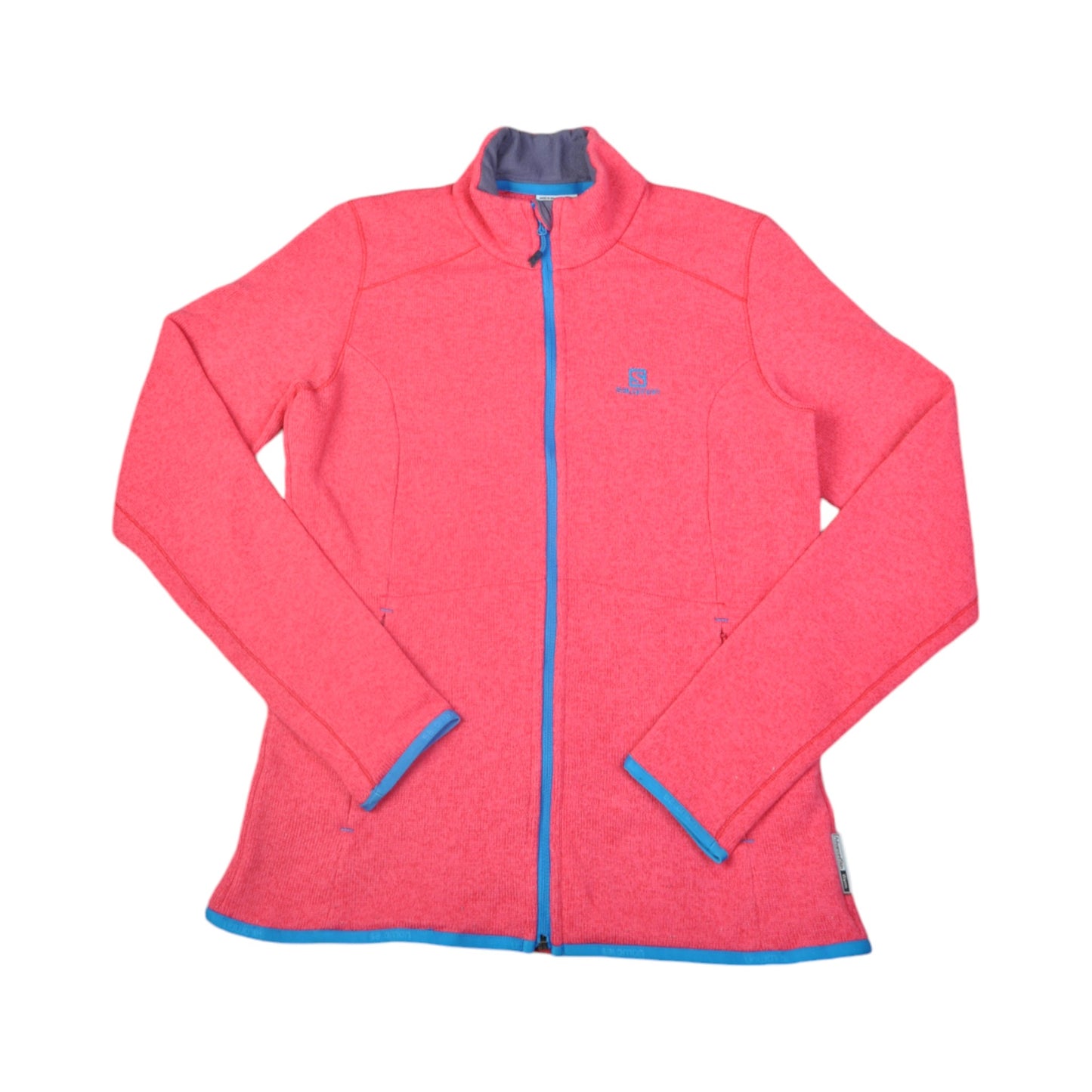 Vintage Salomon Fleecejacke Blockfarbe Pink Damen Klein