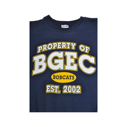 Vintage BGEC Bobcats Sweatshirt Navy Small