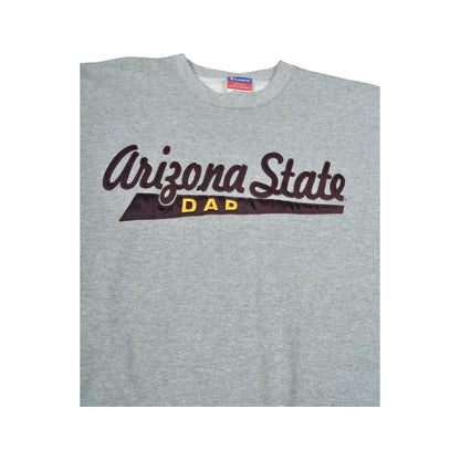 Vintage Champion Arizona State Dad Varsity Sweatshirt Grey Medium