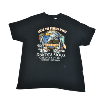 Vintage Dakota Sioux Casino and Hotel T-Shirt Black Large