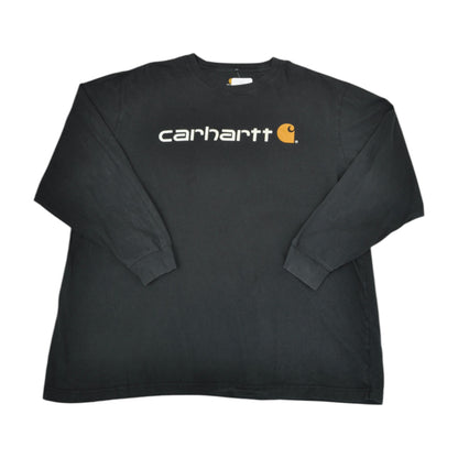 Vintage Carhartt T-Shirt Long Sleeve Black Large