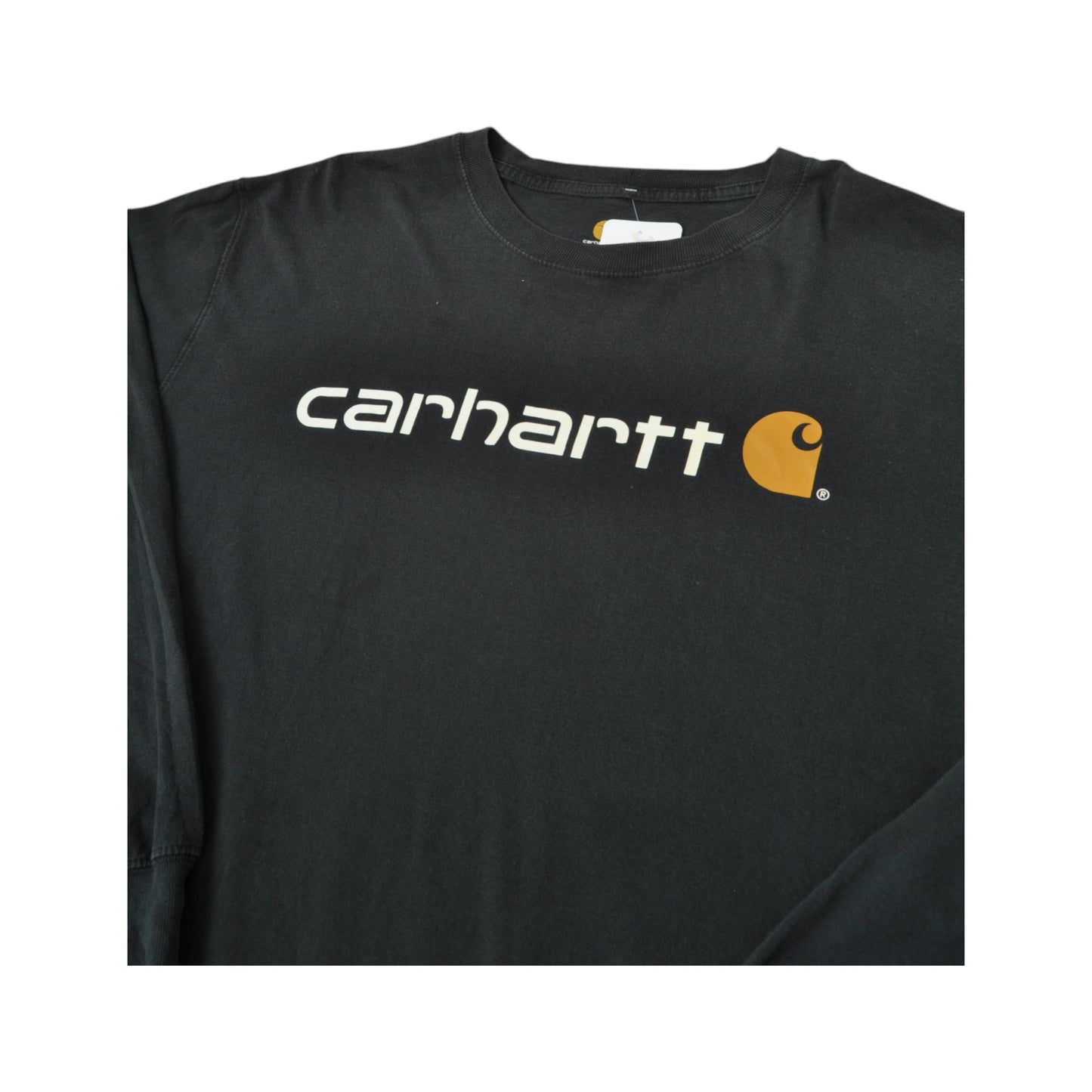 Vintage Carhartt T-Shirt Long Sleeve Black Large