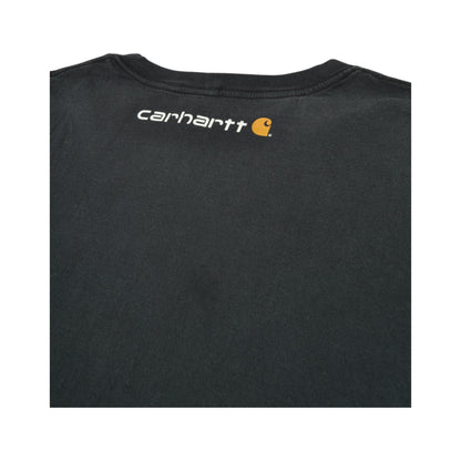 Vintage Carhartt T-Shirt Long Sleeve Black Large