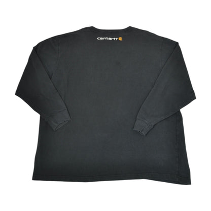 Vintage Carhartt T-Shirt Long Sleeve Black Large