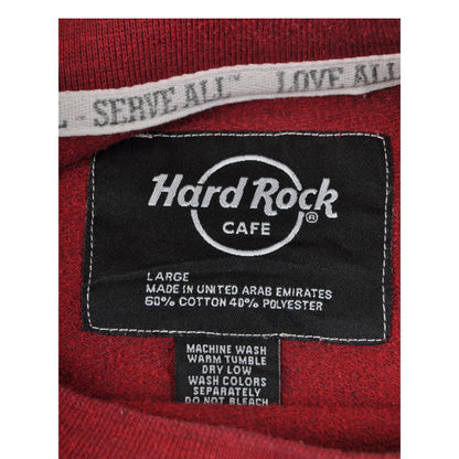 Vintage Hard Rock Crew Neck Sweatshirt Red Ladies Large