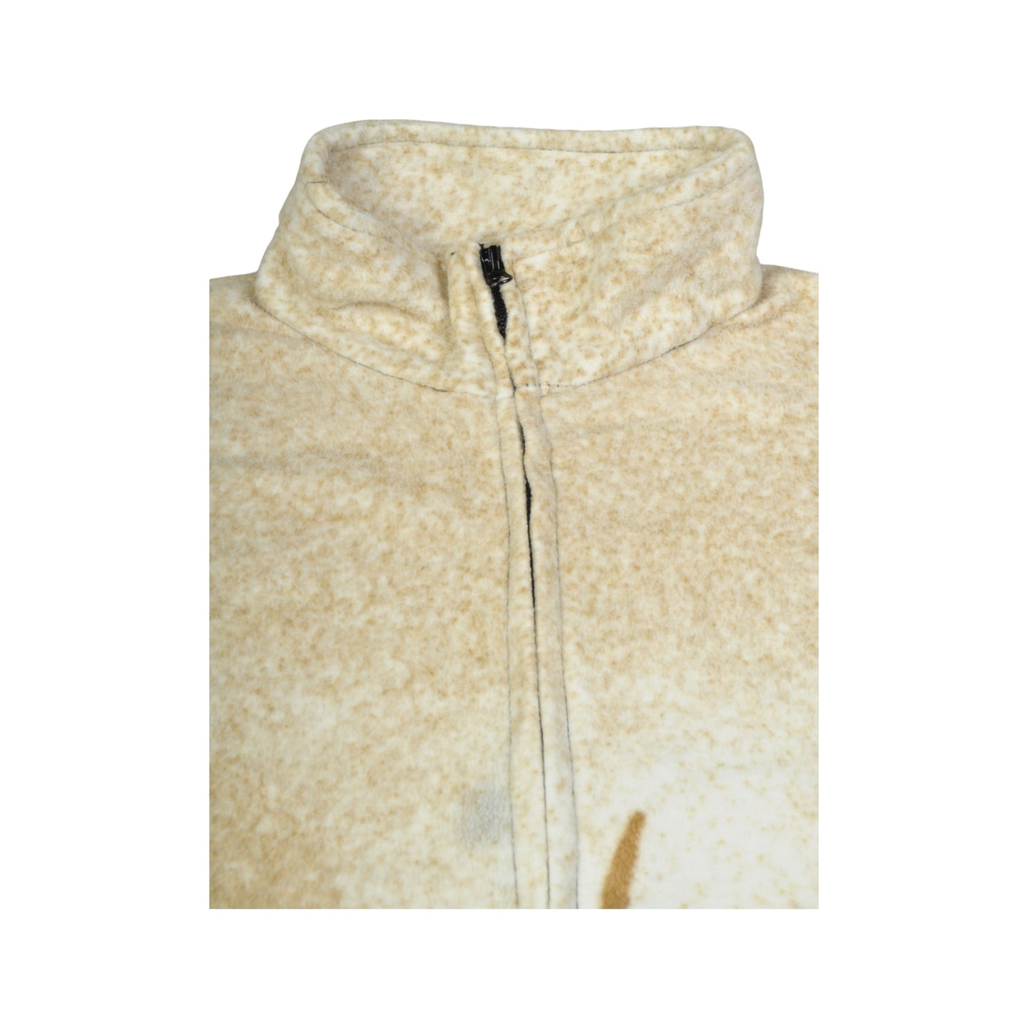 Vintage Jacke Fleece Hirschmuster Beige Groß