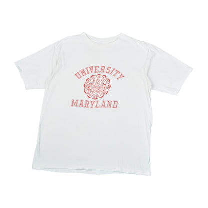 Vintage University of Maryland Single Stitch T-Shirt Weiß XL