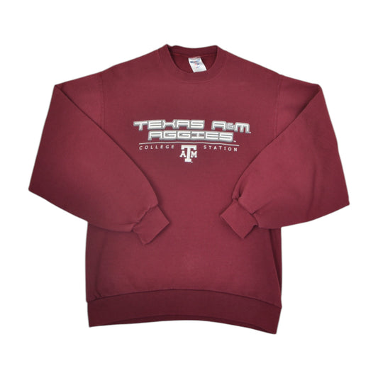 Vintage Texas A&M Aggies Football Sweatshirt Burgundy Ladies Small