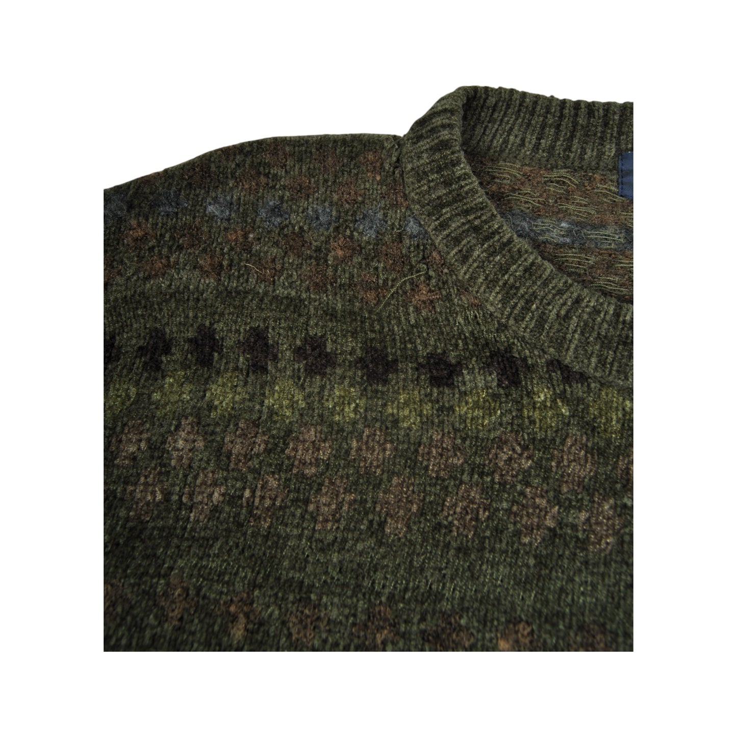 Vintage Dockers Knitwear Sweater Retro Pattern Green Large