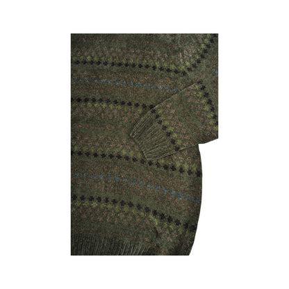 Vintage Dockers Knitwear Sweater Retro Pattern Green Large