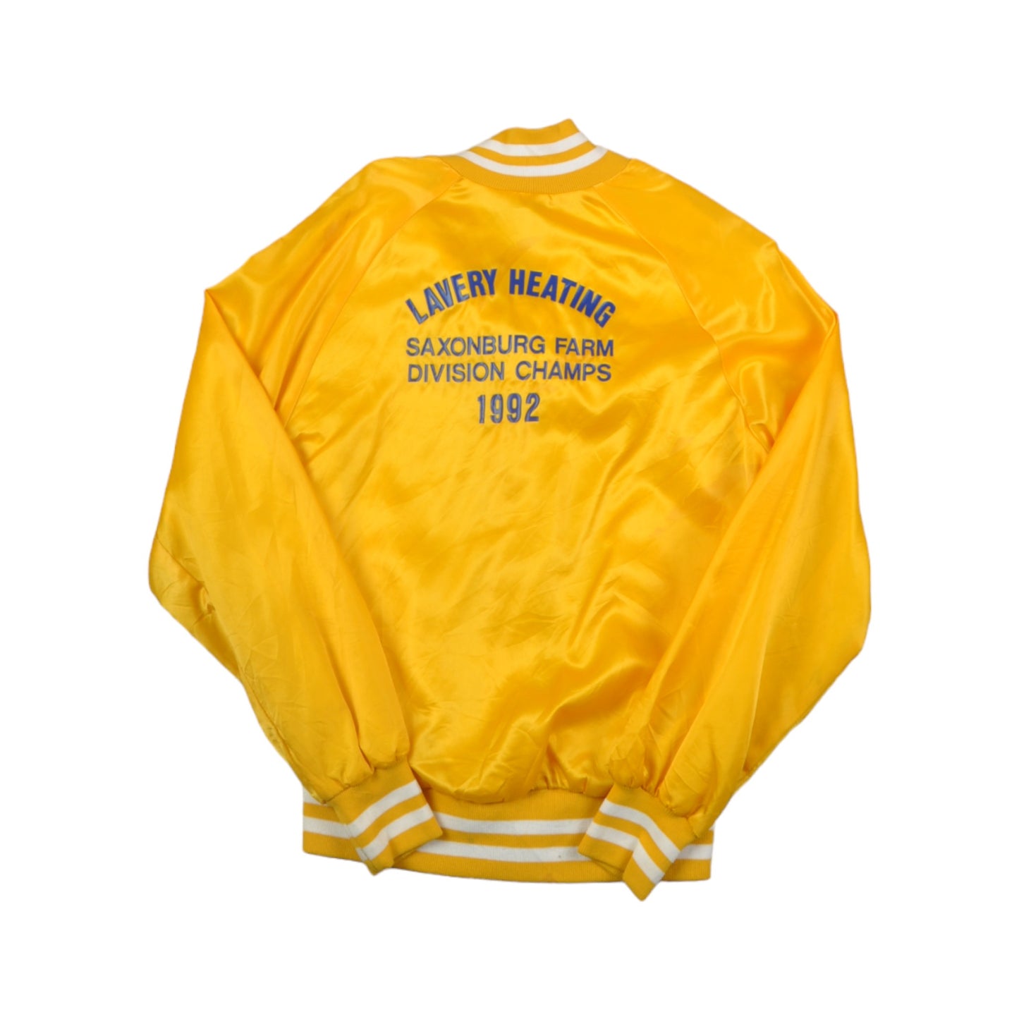 Vintage Varsity Baseball Jacket Yellow XS