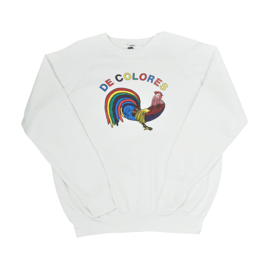 Vintage De Colores Sweatshirt White Ladies Large