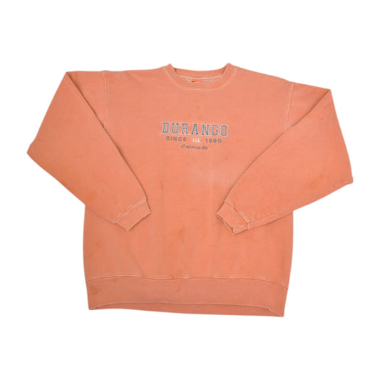 Vintage Durango Colorado Sweatshirt Orange Ladies Medium