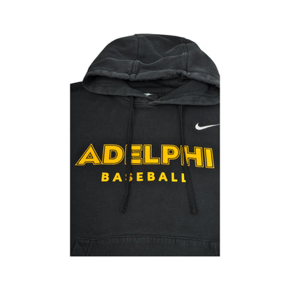 Vintage Nike Adelphi Baseball Sweatshirt Hoodie Black Medium