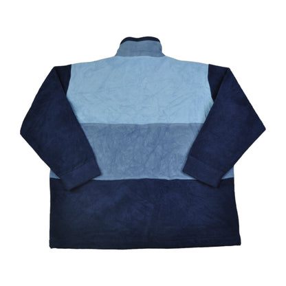 Vintage Fleece Jacket Block Colour Blue XXL