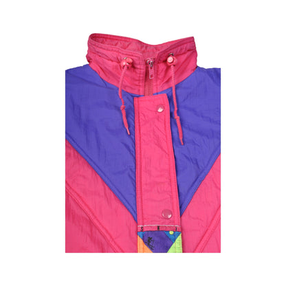 Vintage Ski Jacket Block Colour Pink Ladies Large