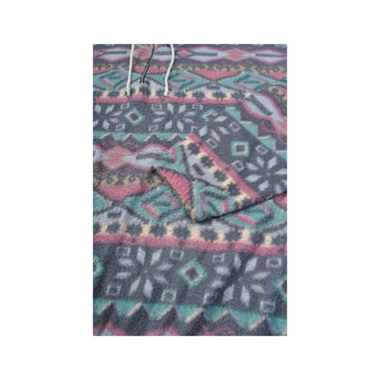 Vintage Fleece 1/4 Zip Aztec Pattern Pink Large