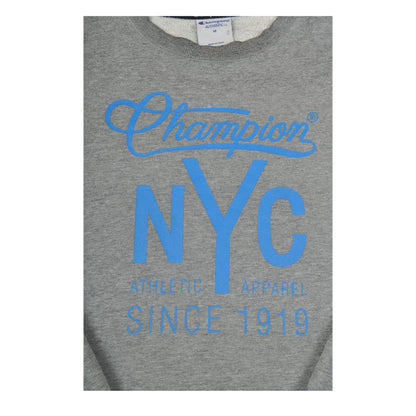 Vintage Champion NYC Crew Neck Sweatshirt Grey Medium