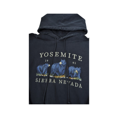 Vintage Yosemite Sierra Nevada Sweatshirt Hoodie Black XL