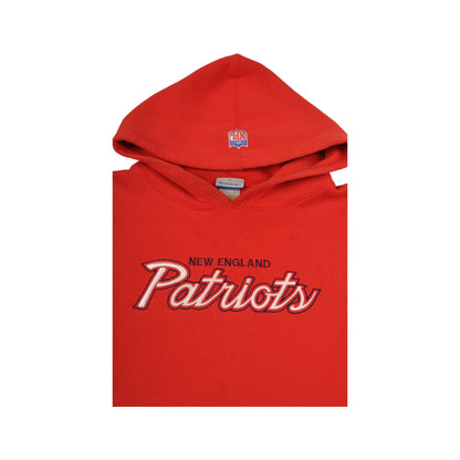 Vintage NFL New England Patriots Reebok Hoodie Sweatshirt Red XL