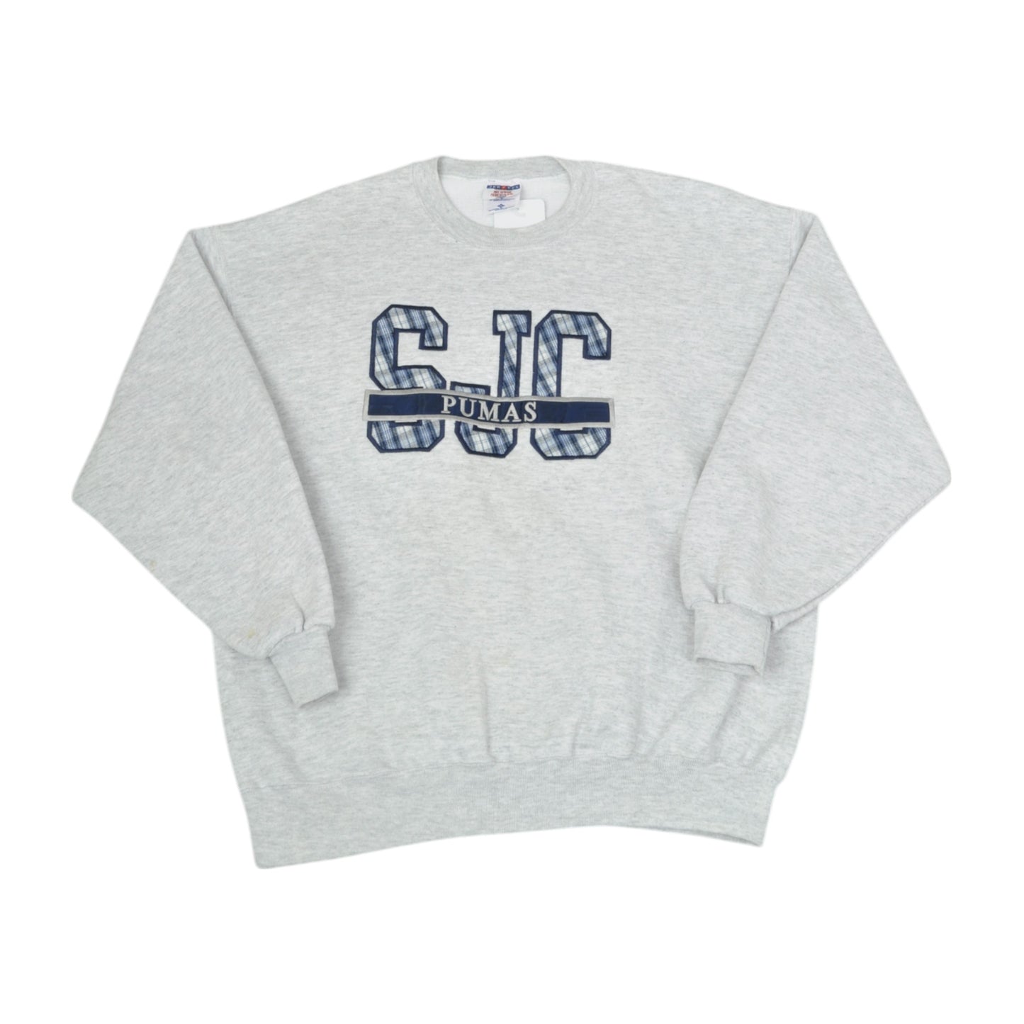 Vintage SJC Pumas Sweatshirt Grey Large