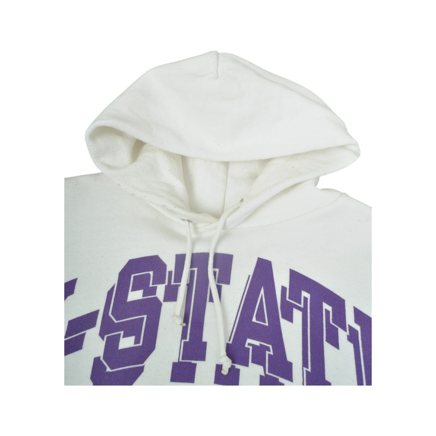 Vintage K-State Basketball Sweatshirt Hoodie White Medium