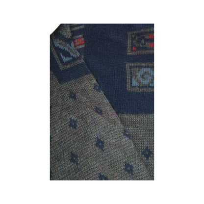 Vintage Knitwear Sweater Retro Pattern Multi Large