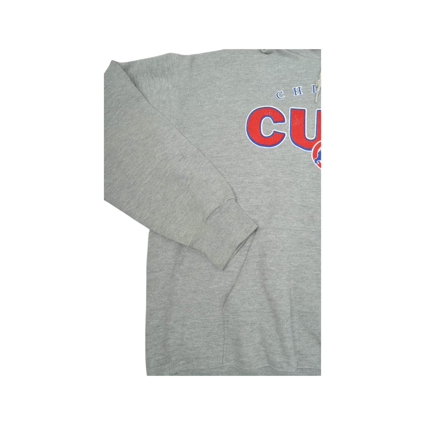 Vintage Chicago Cubs Sweatshirt Hoodie Grey Large