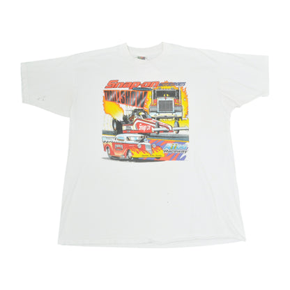 Vintage Nascar Snap-On T-Shirt White Large