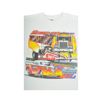 Vintage Nascar Snap-On T-Shirt White Large