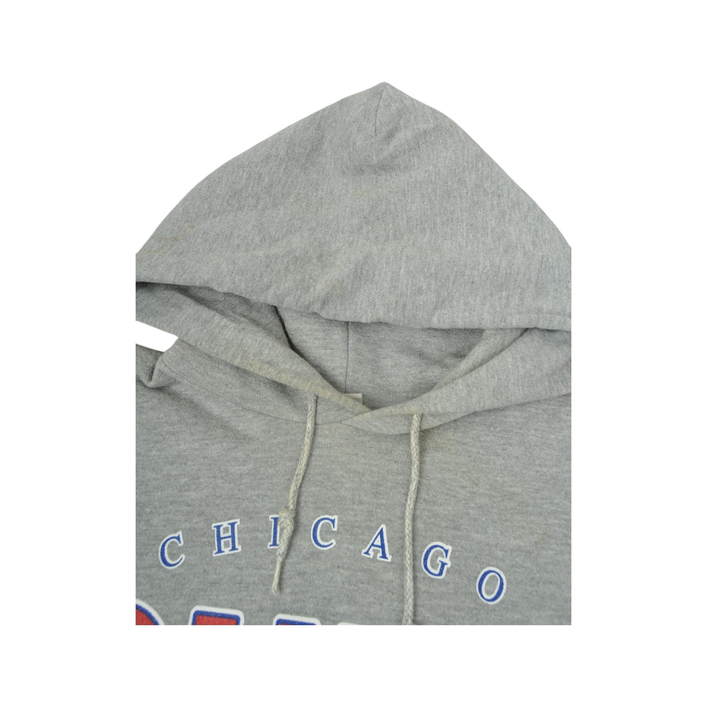 Vintage Chicago Cubs Sweatshirt Hoodie Grey Large